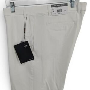 Michael Kors Men's Classic Fit Performance Stretch Dress Pants Off White 38 x 32
